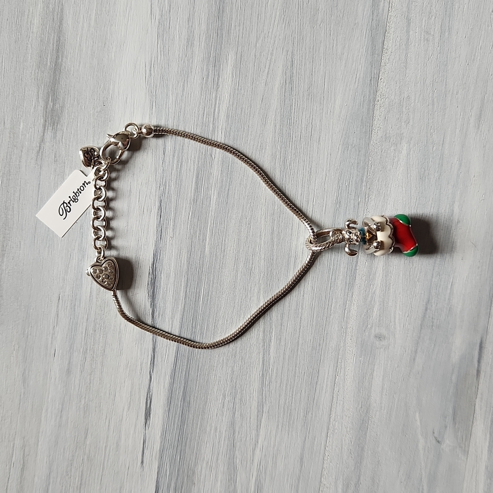 NWT brighton bracelet with dog in stocking charm